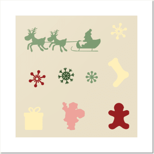 christmas pattern Posters and Art